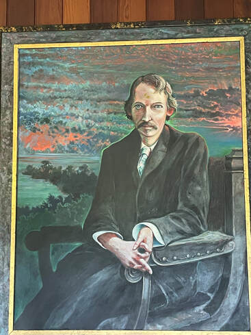 PictuPainting of Robert Louis Stevenson in RLS Museum, Vailima, Samoa.re