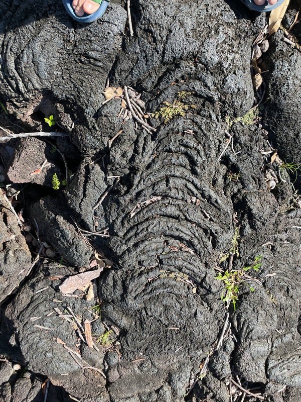 Close-up of the lava texture.