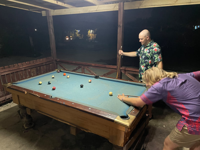 Grant and Josh playing pool.
