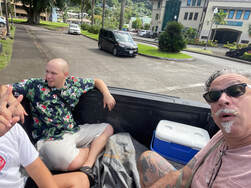 Riding around Nu'uuli & Tafuna in the back of a pickup.Picture
